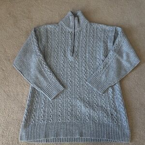 Vici Women's Soft Gray Cable Knit Sweater Dress